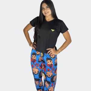 Pijama Superman & Mujer Maravilla